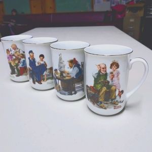 Set of 'Norman Rockwell' Cups